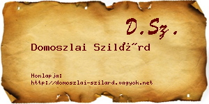 Domoszlai Szilárd névjegykártya