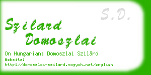 szilard domoszlai business card